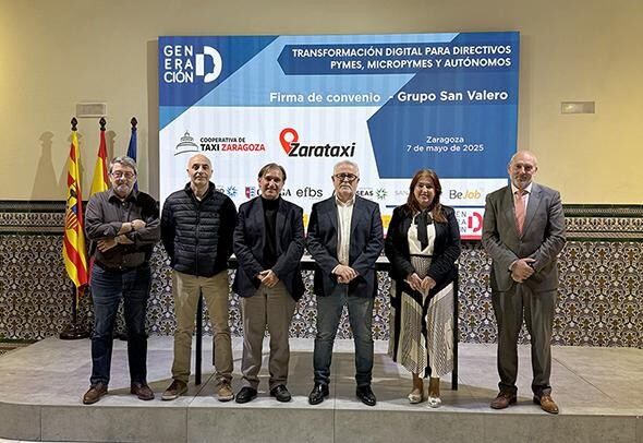 Grupo San Valero, la asociación Zarataxi y la Cooperativa del Taxi de Zaragoza, han suscrito hoy un convenio pionero de formación