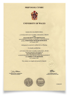 Diploma de University of Wales